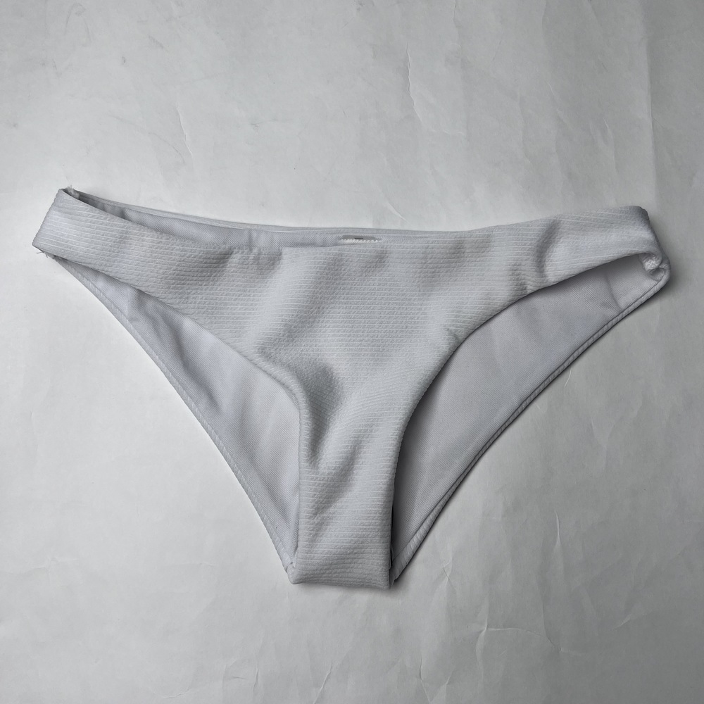NWOT Shein Bikini Bottoms White Ribbed Small